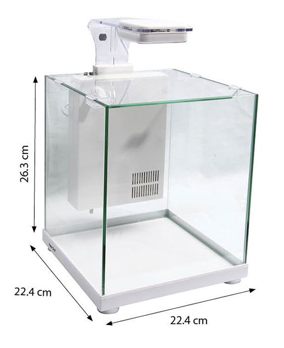 Aqua One Betta Sanctuary Glass Aquarium 10L 22.4W X 22.4D X 26.3cm (Black)