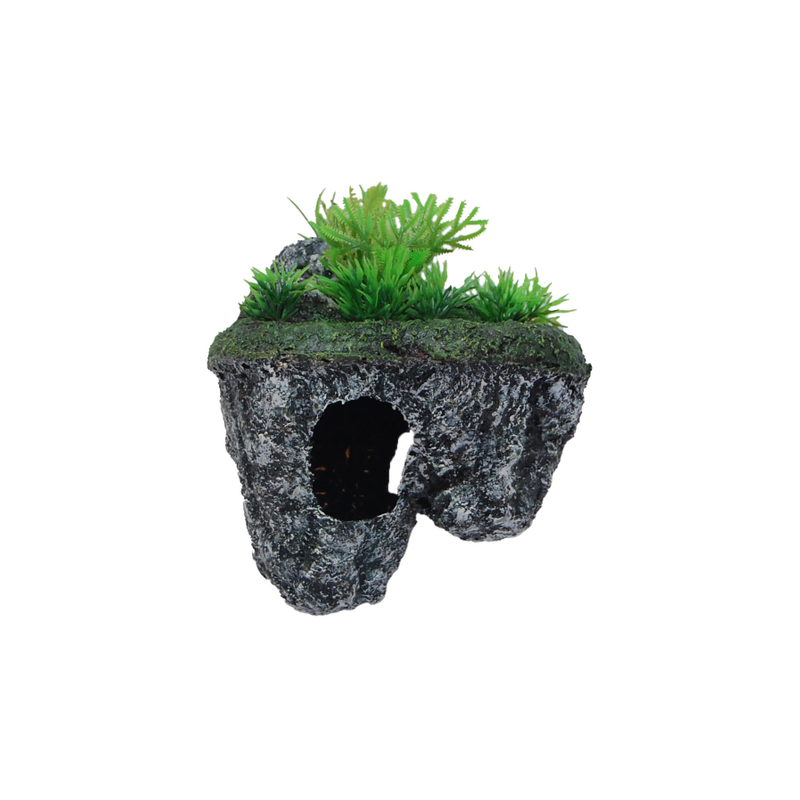 Floating island with plant 15cm - grey