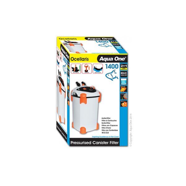 Aqua One 1400 Ocellaris Canister Filter 1400l/hr, Model: 1400 non uv