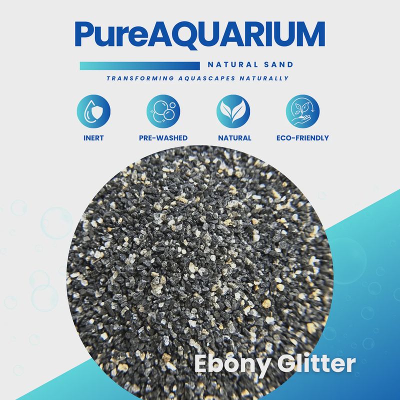 PureAquarium Natural Sand - Ebony Glitter
