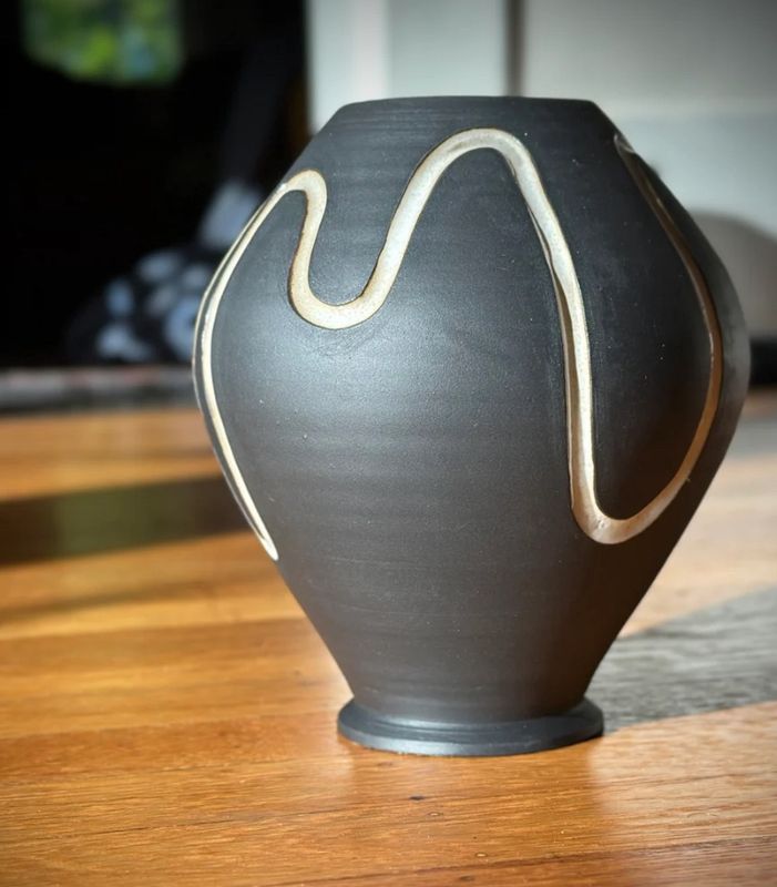 Carved Wavy Vase