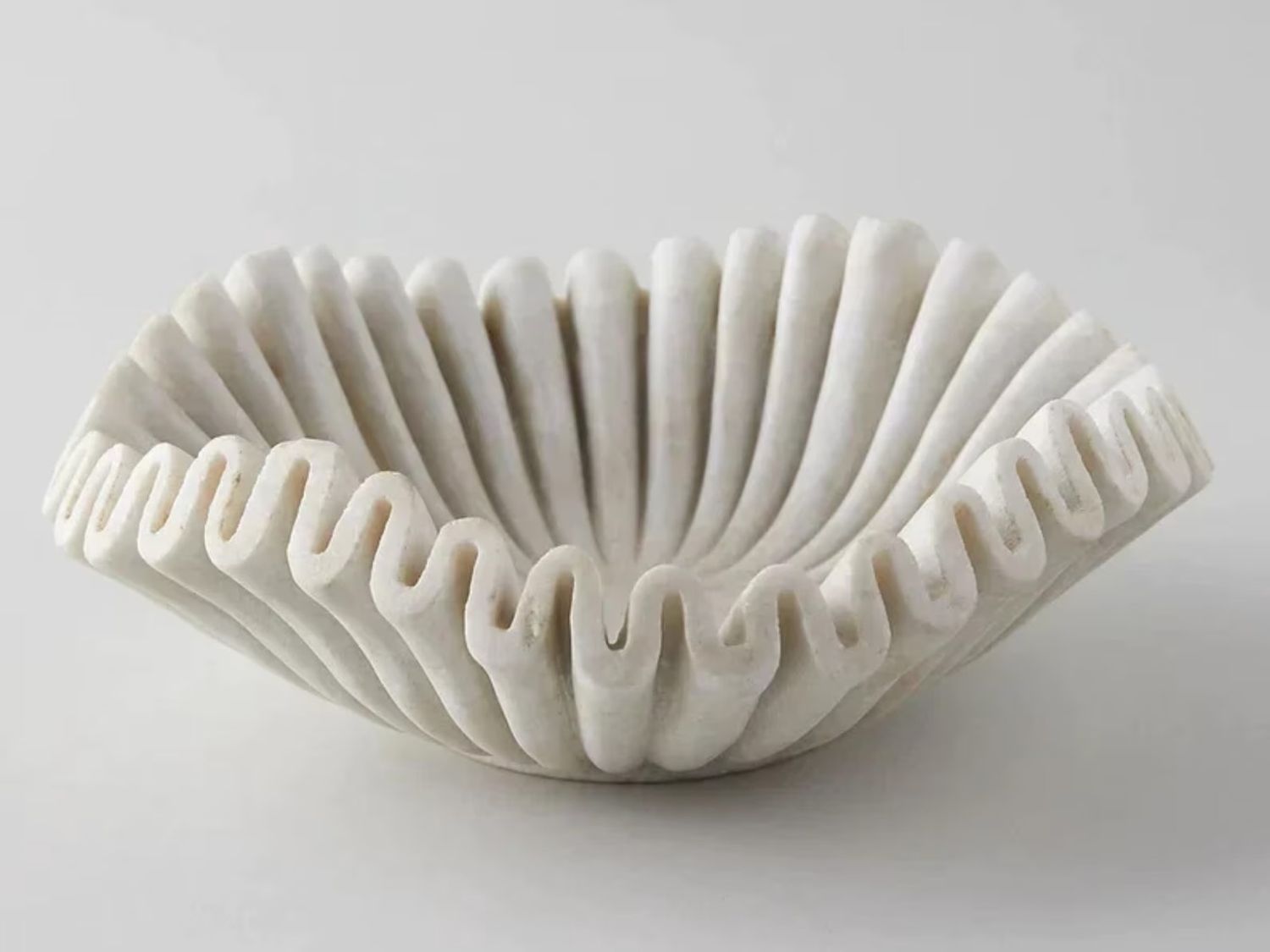 Pleated Marble Bowl