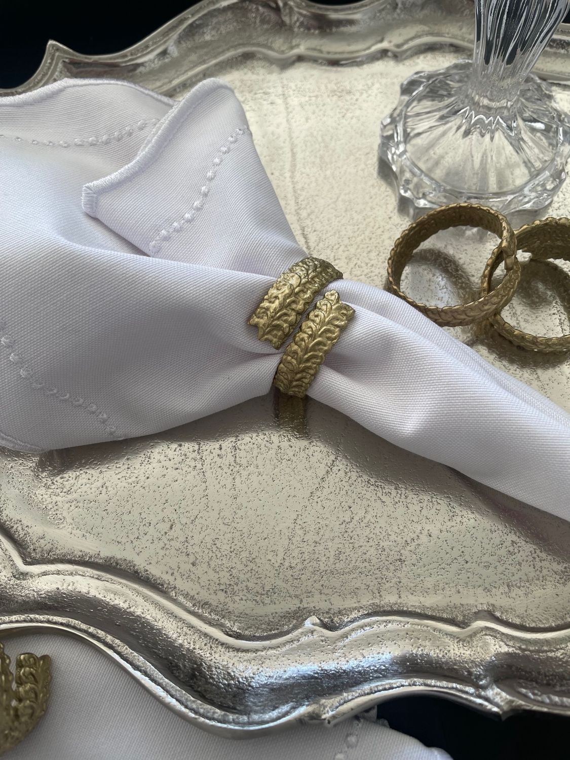 Hellenic Wrap Napkin Ring, Color: Gold