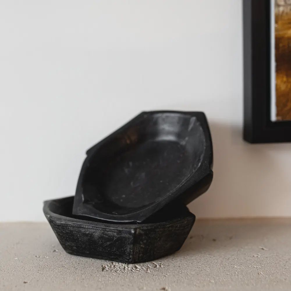 Vintage Black Marble Soap Dish