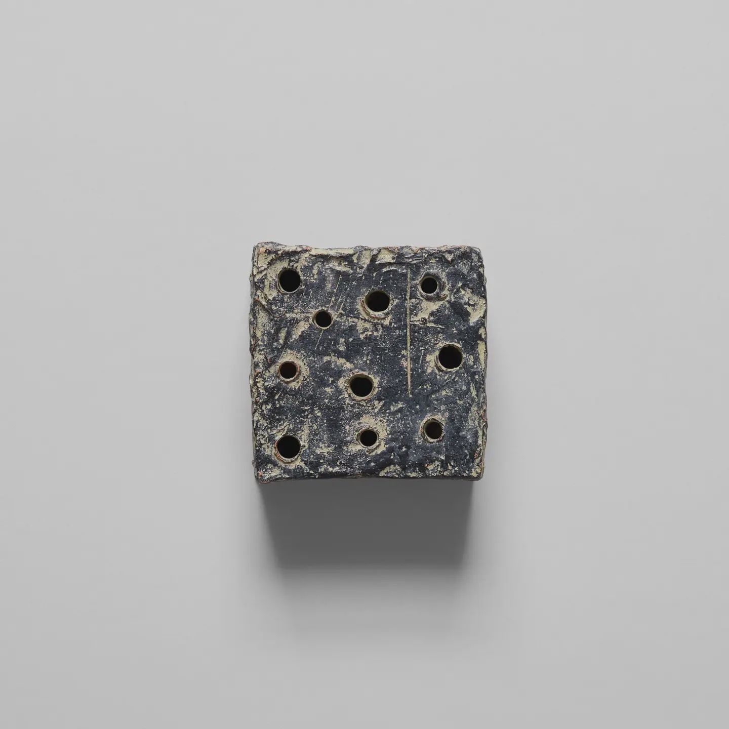 Ceramic Frog Block, Color: Grey Patina