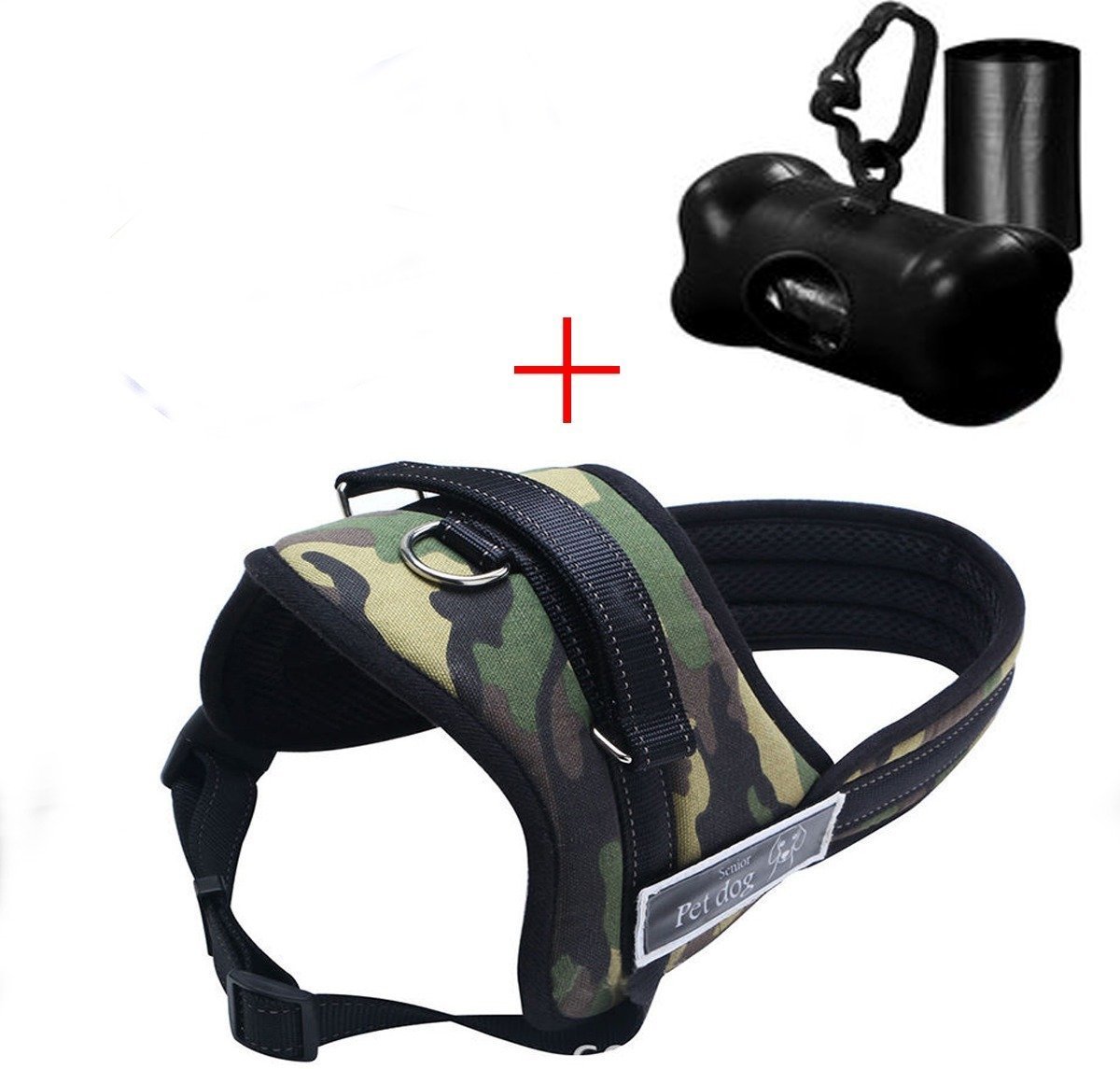 Pretal Arnes Acolchado Perro Collar S M L Xl Xxl + Bolsas