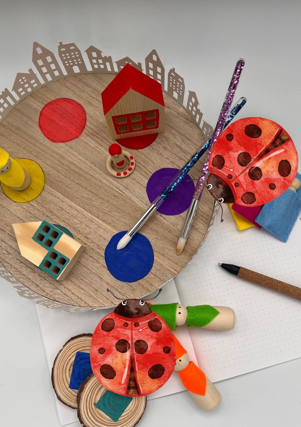 Aktionstablett Marienkäfer gestalten (2UE)