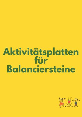 Aktivitätsplatten für Balanciersteine