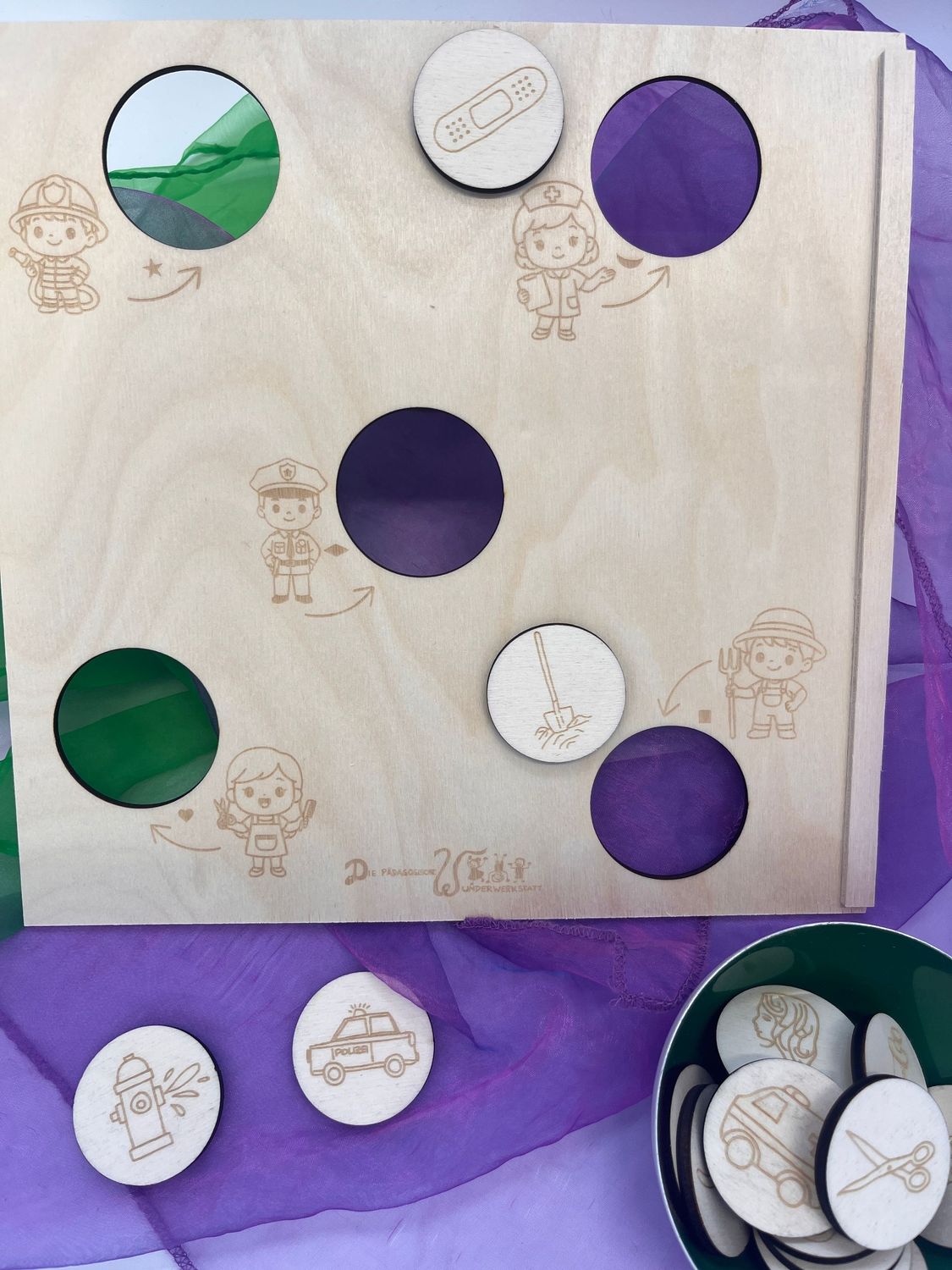 Aktivitätsplatte Berufe