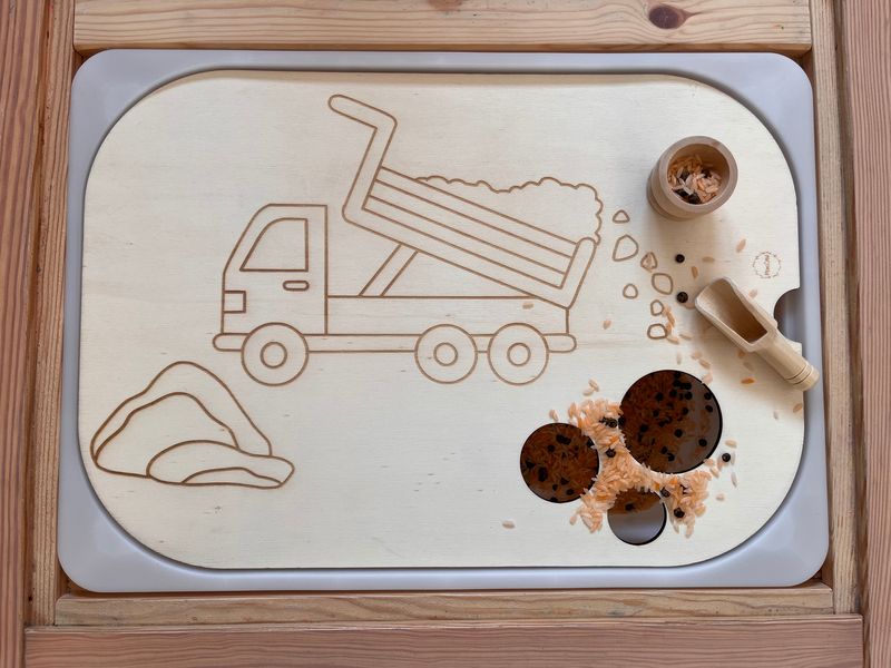 Aktivitätsplatte Bagger