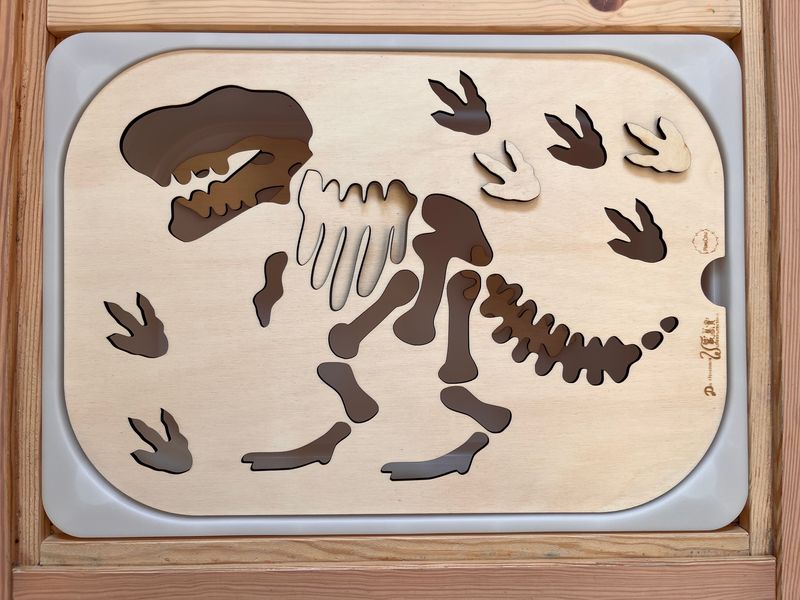 Aktivitätsplatte Dinosaurierskelett