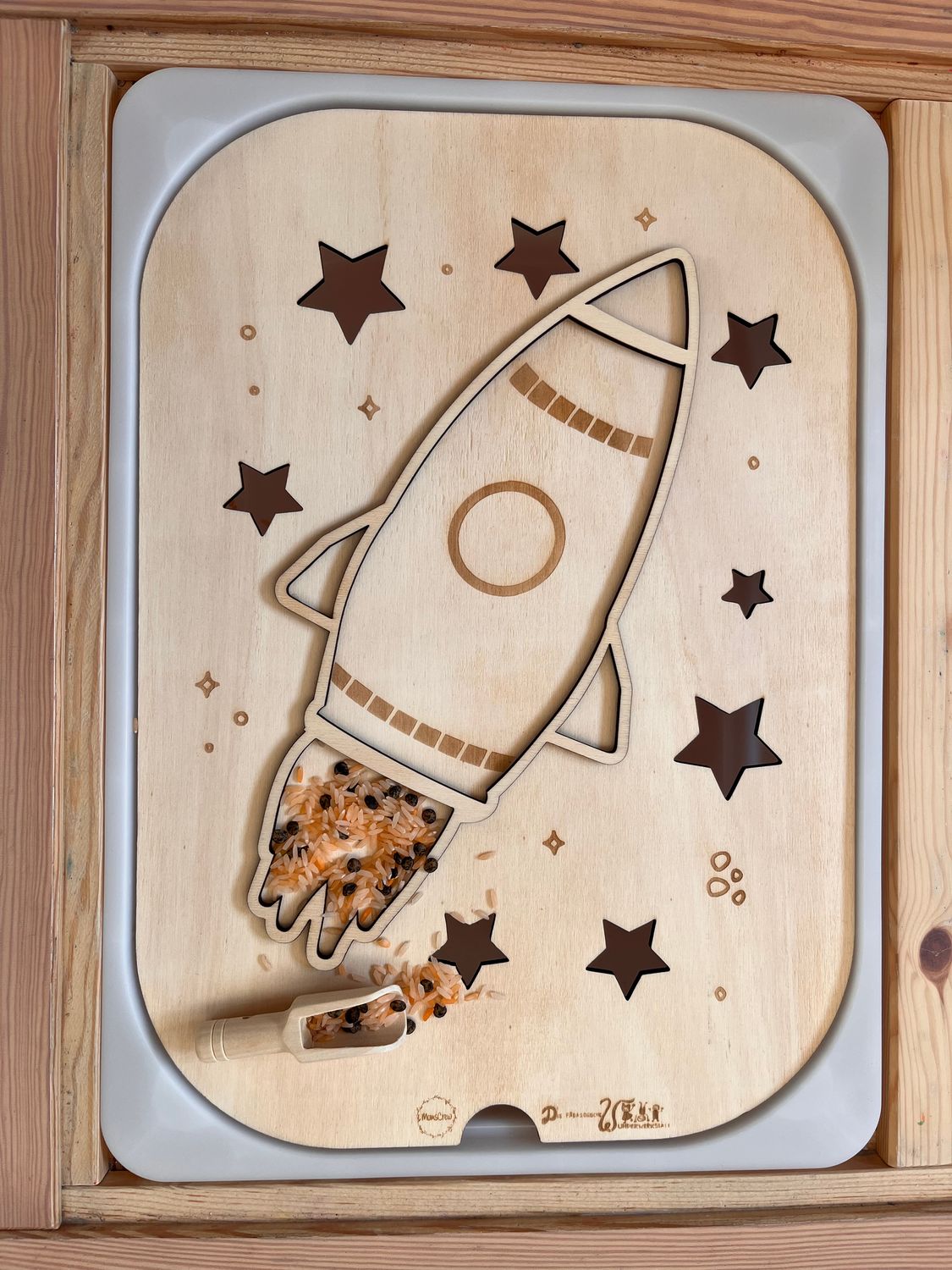 Aktivitätsplatte Rakete