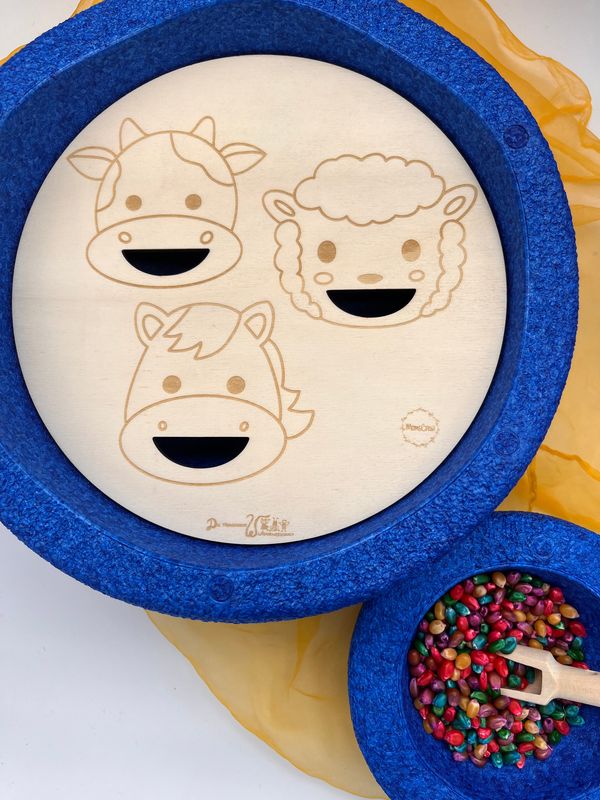 Aktivitätsplatte Tierköpfe füttern