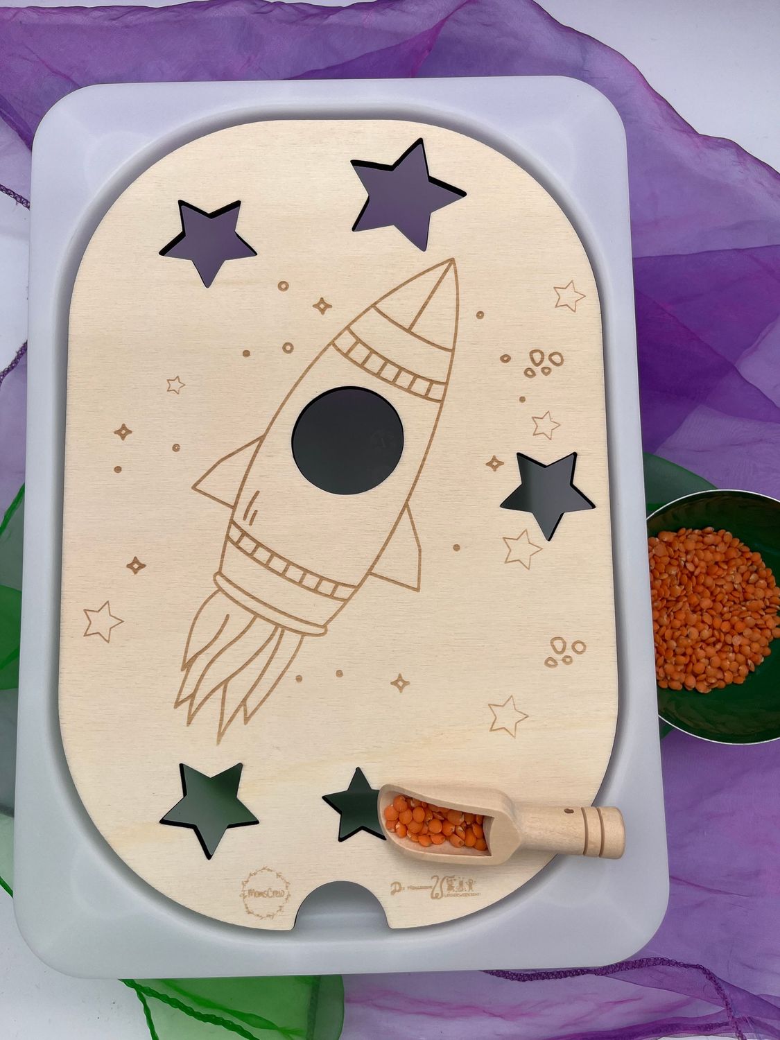 Aktivitätsplatte Rakete  klein