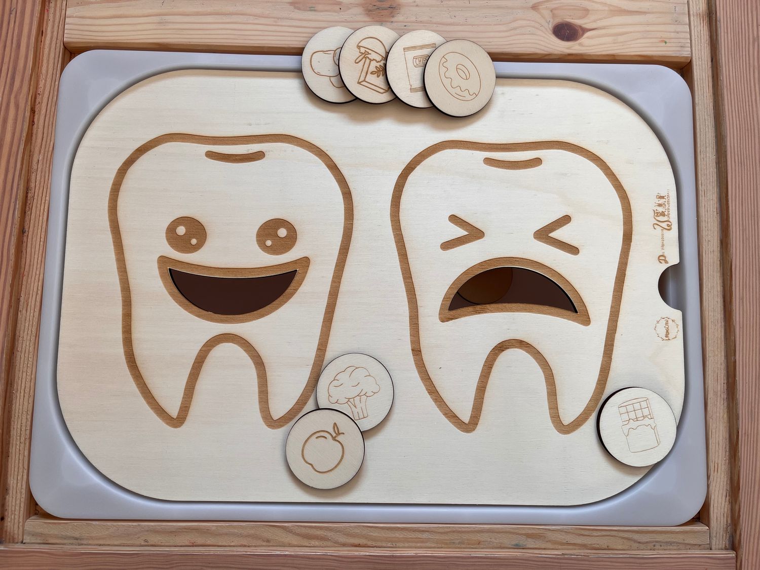 Aktivitätsplatte Zähne