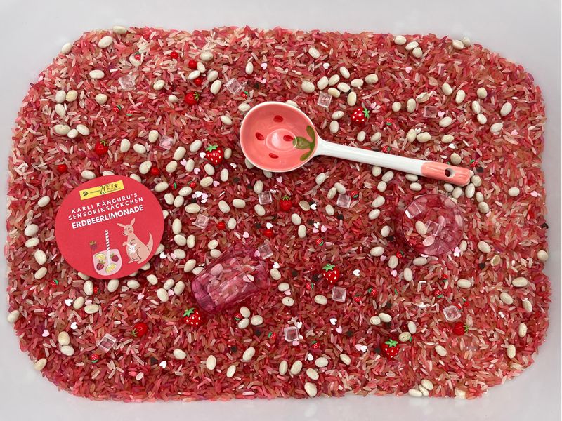 Karli Kängurus Sensoriksäckchen "Erdbeerlimonade"