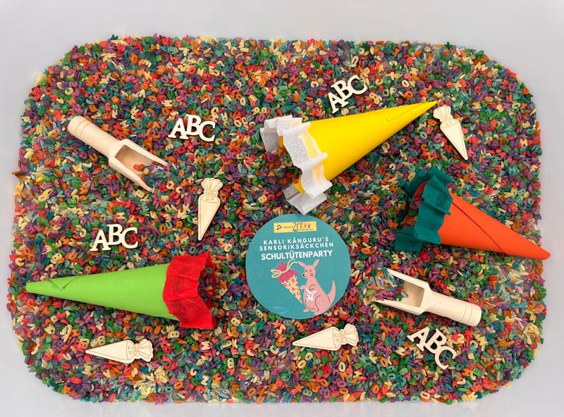Karli Kängurus Sensoriksäckchen "Schultütenparty"