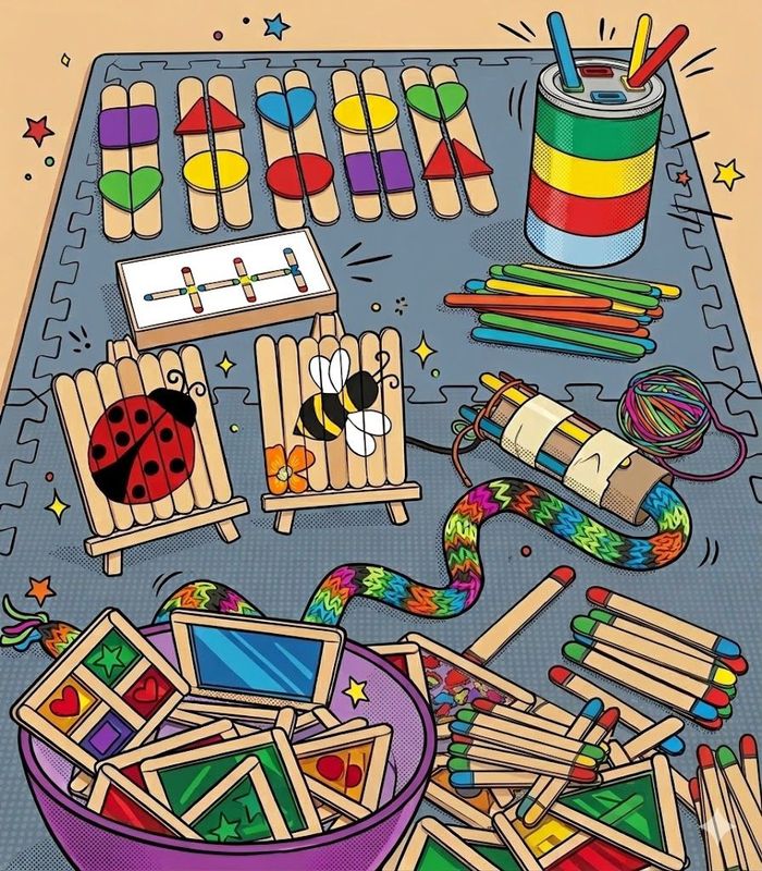 Bastelhölzer – vielfältiger Einsatz im Kindergarten (2UE)