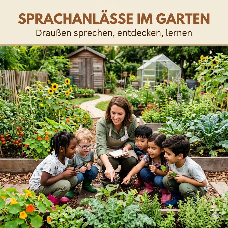 Sprachanlässe im Garten – draußen sprechen, entdecken, lernen (2UE) Sprachanlässe im Garten – draußen sprechen, entdecken, lernen (2UE)