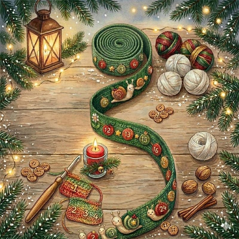 Mit dem Schneckenband durch den Advent (2UE) -grünes Schneckenband Mit dem Schneckenband durch den Advent (2UE) -grünes Schneckenband