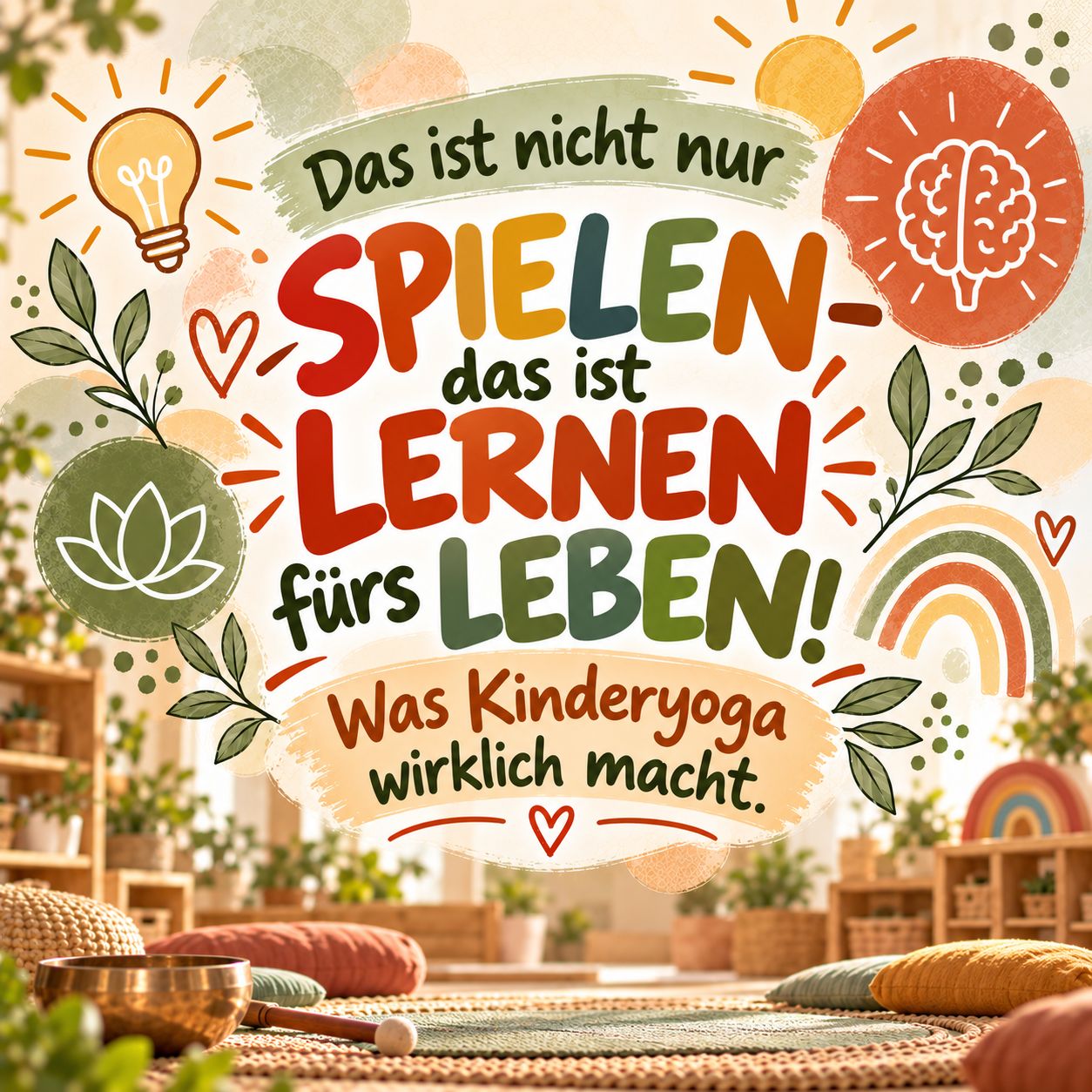 Das ist nicht nur SPIELEN- das ist LERNEN fürs LEBEN! Was Kinderyoga wirklich macht. (2UE)