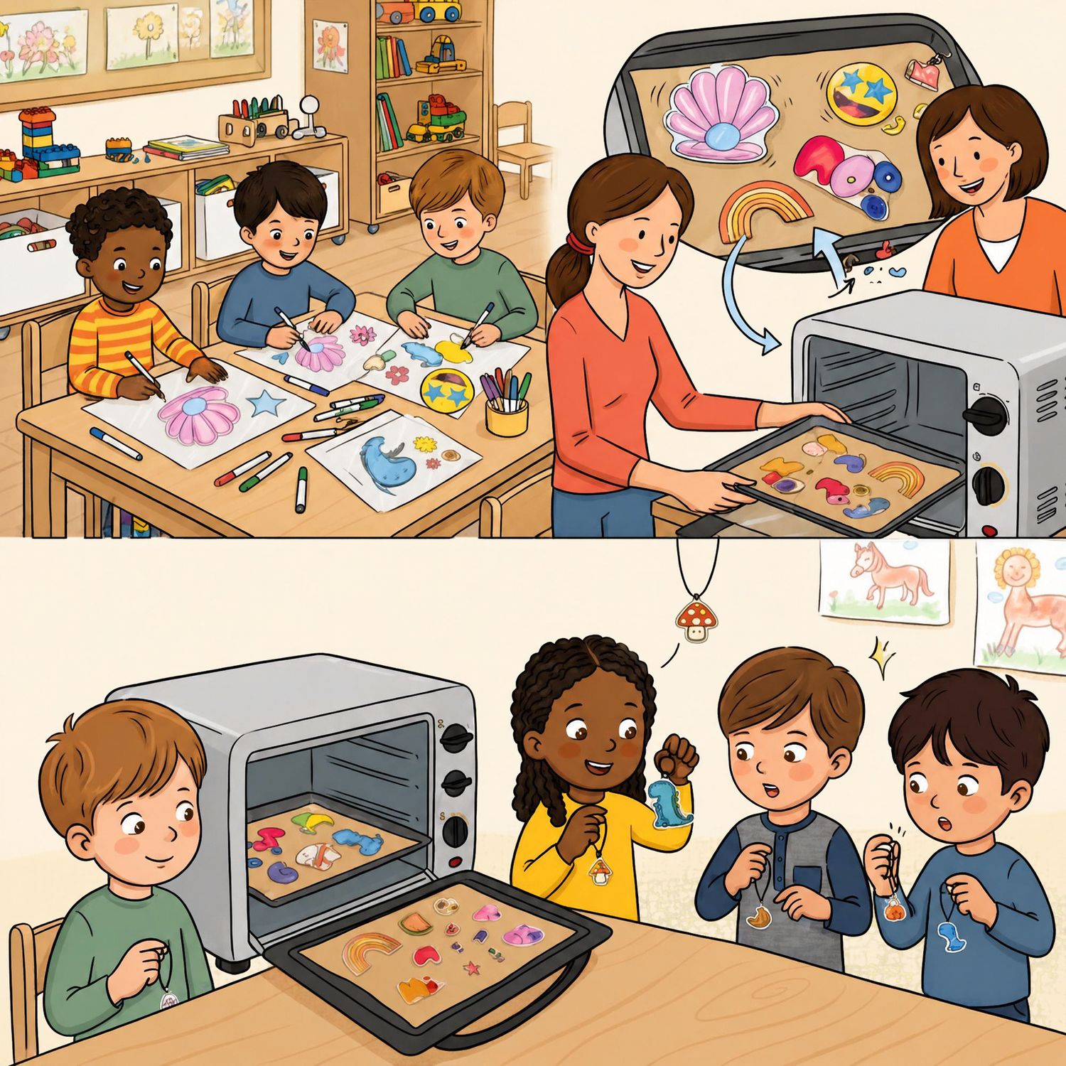 Schrumpffolien-Ideen für den Kindergarten (3 UE)