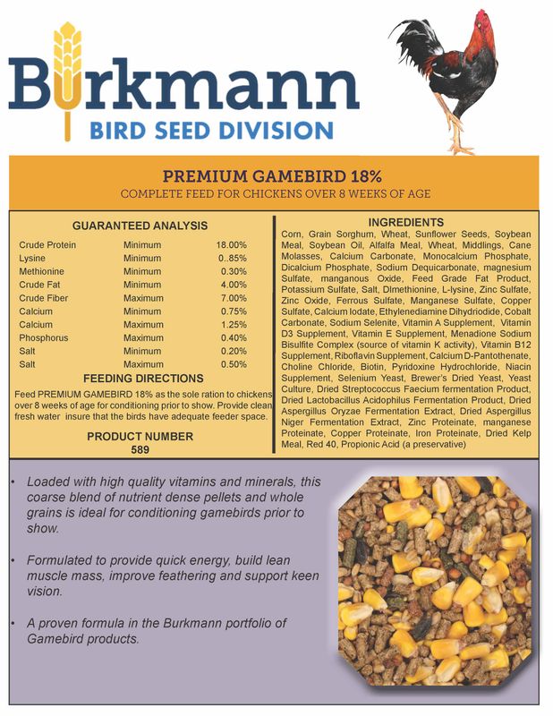 Berkman 18 Game Bird Feed 50lb