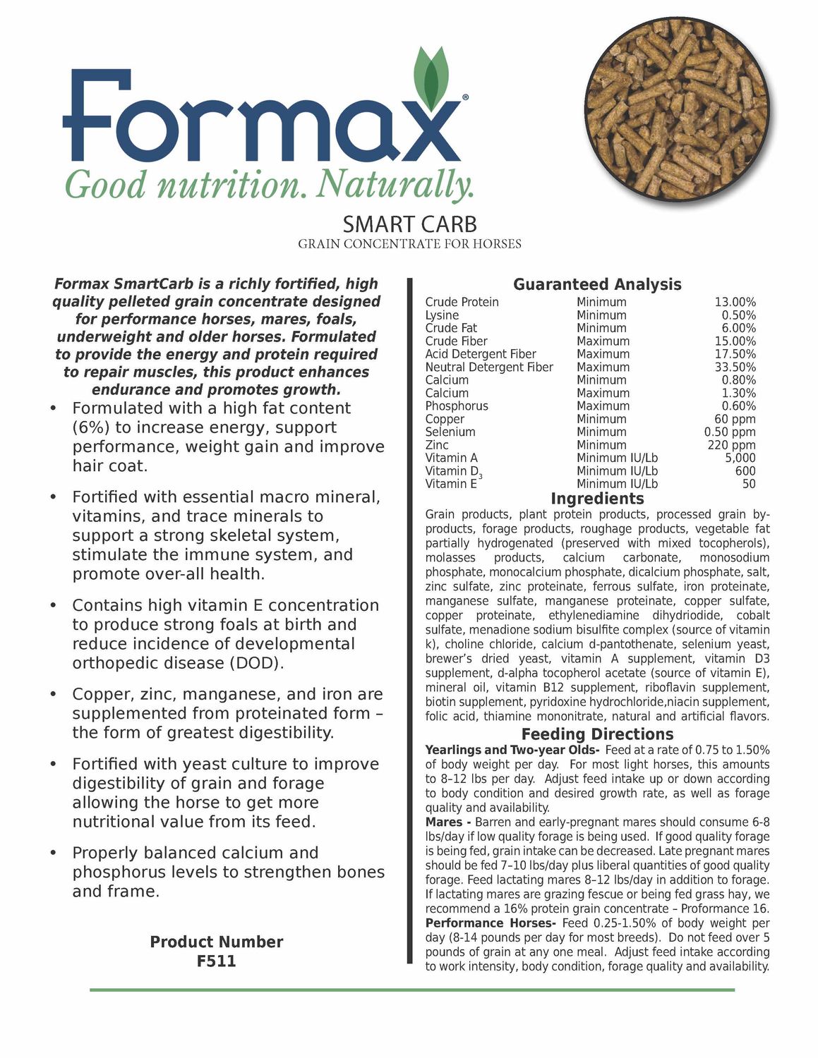 Smart Carb Horse Feed 50lb