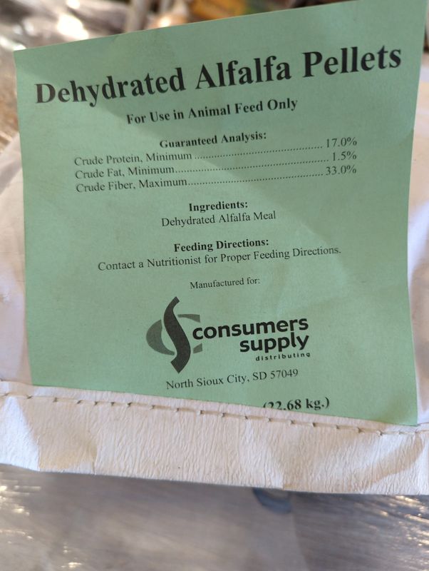 Alfalfa Pellets 50lb