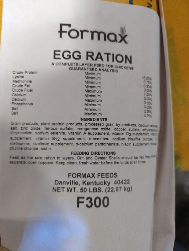 Pellet Egg Ration (16% Protein) 50lb