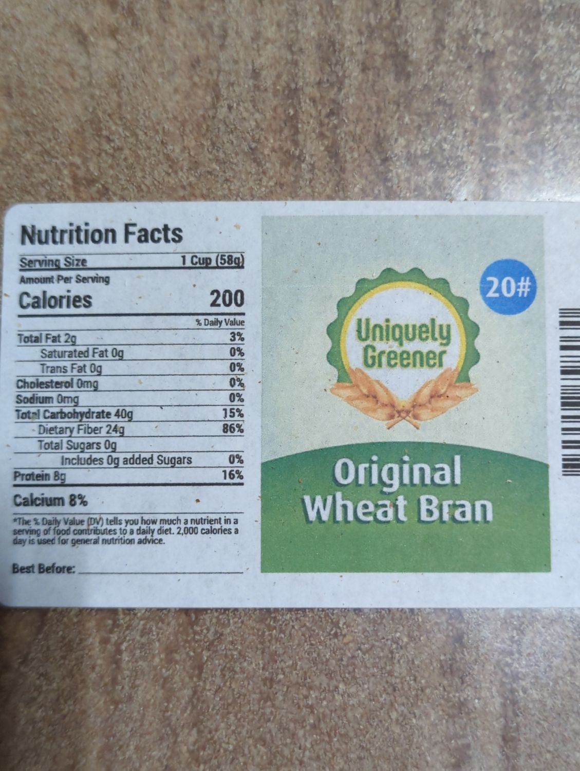 20 lb Wheat Bran