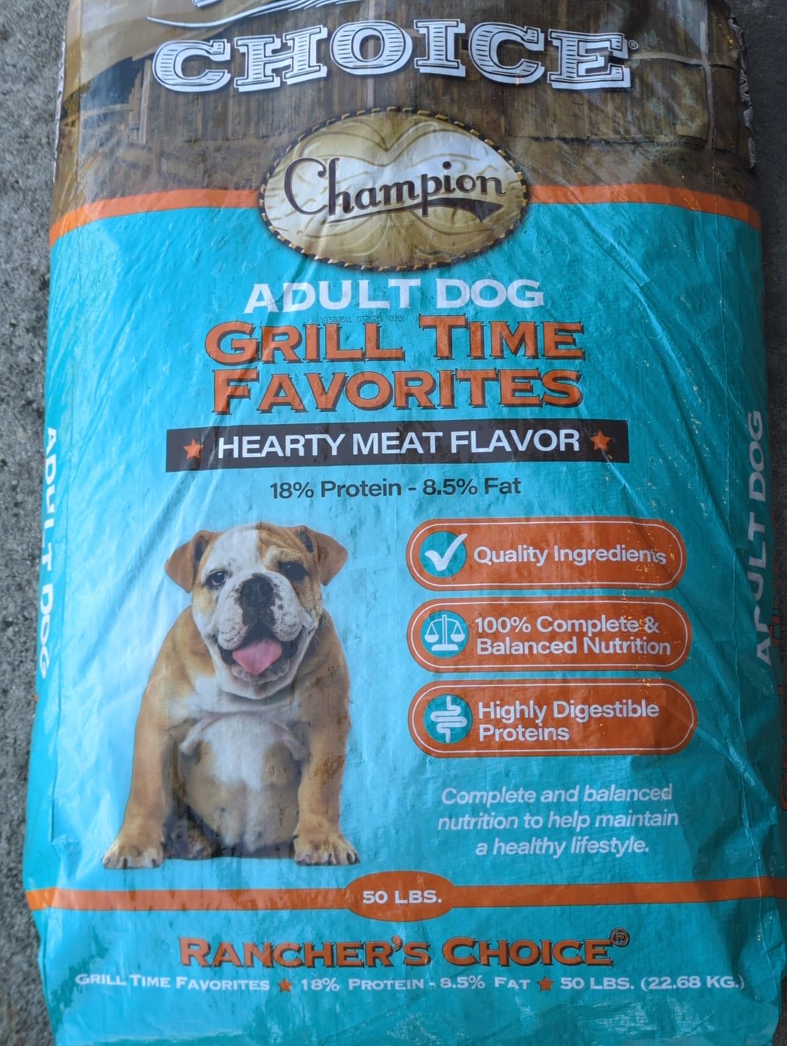 Country Vet Grill Time Favories Dog Food 18% Protein - 8.5% Fat 50lb