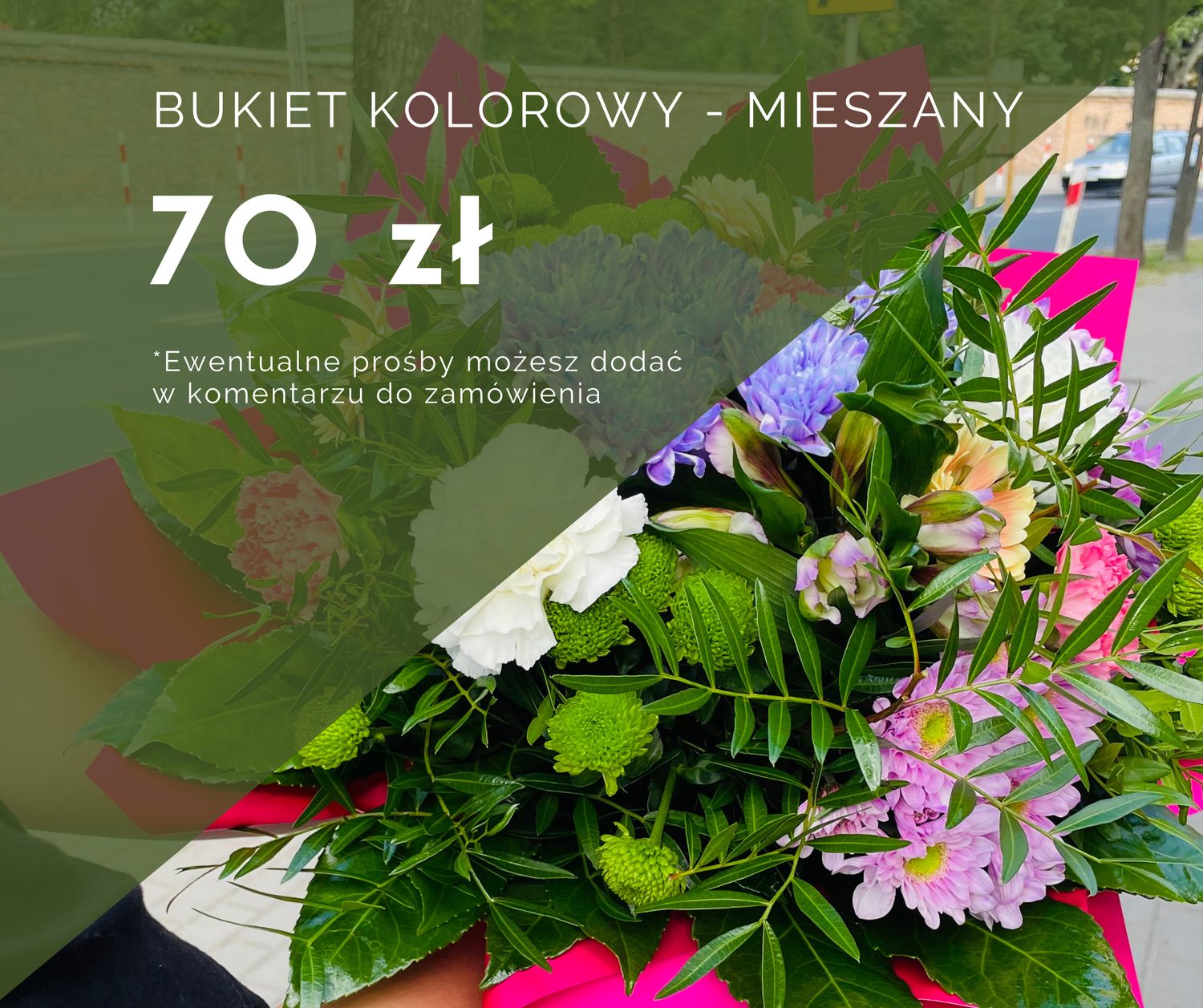 Bukiet kolorowy / mieszany - 70 zł