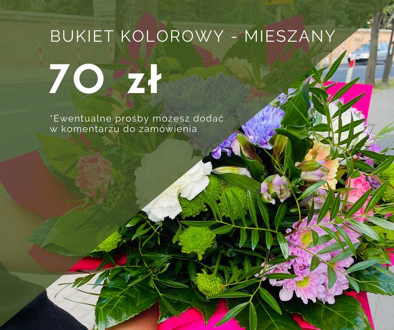 Bukiet kolorowy / mieszany - 70 zł
