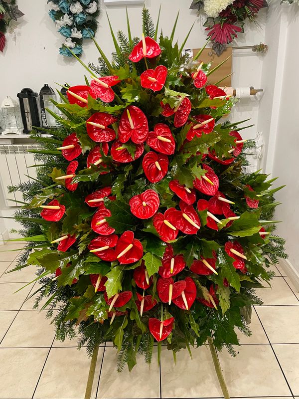 Wieniec pogrzebowy na podkładzie 9