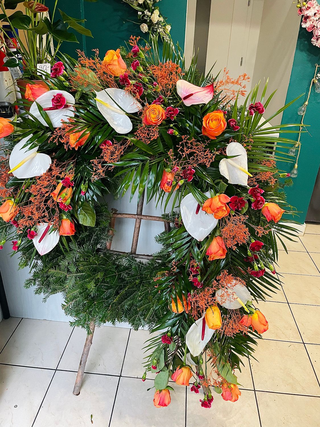 Wieniec pogrzebowy na podkładzie 14