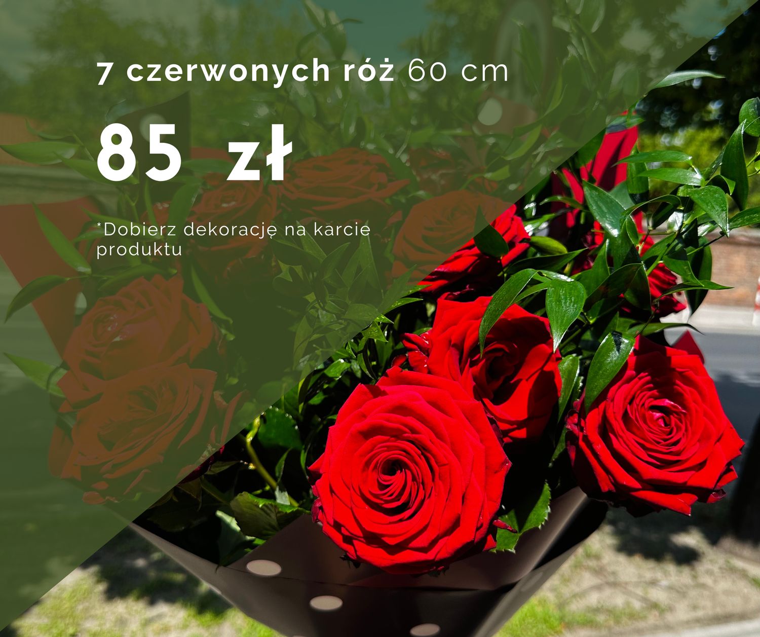 Bukiet 7 czerwonych róż
