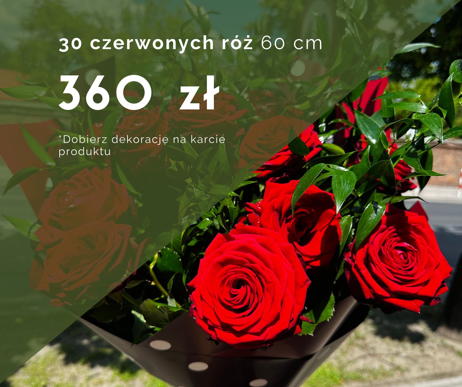 Bukiet 30 czerwonych róż