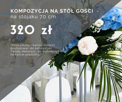 Kompozycja na stół gości - na stojaku 70 cm