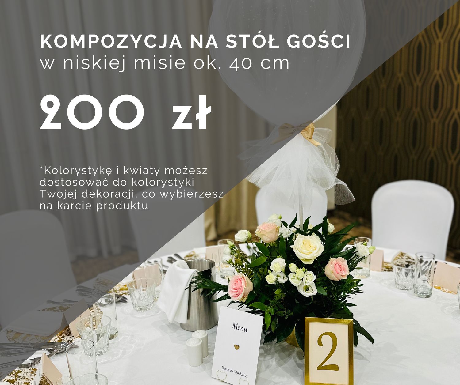 Kompozycja na stół gości - w misie