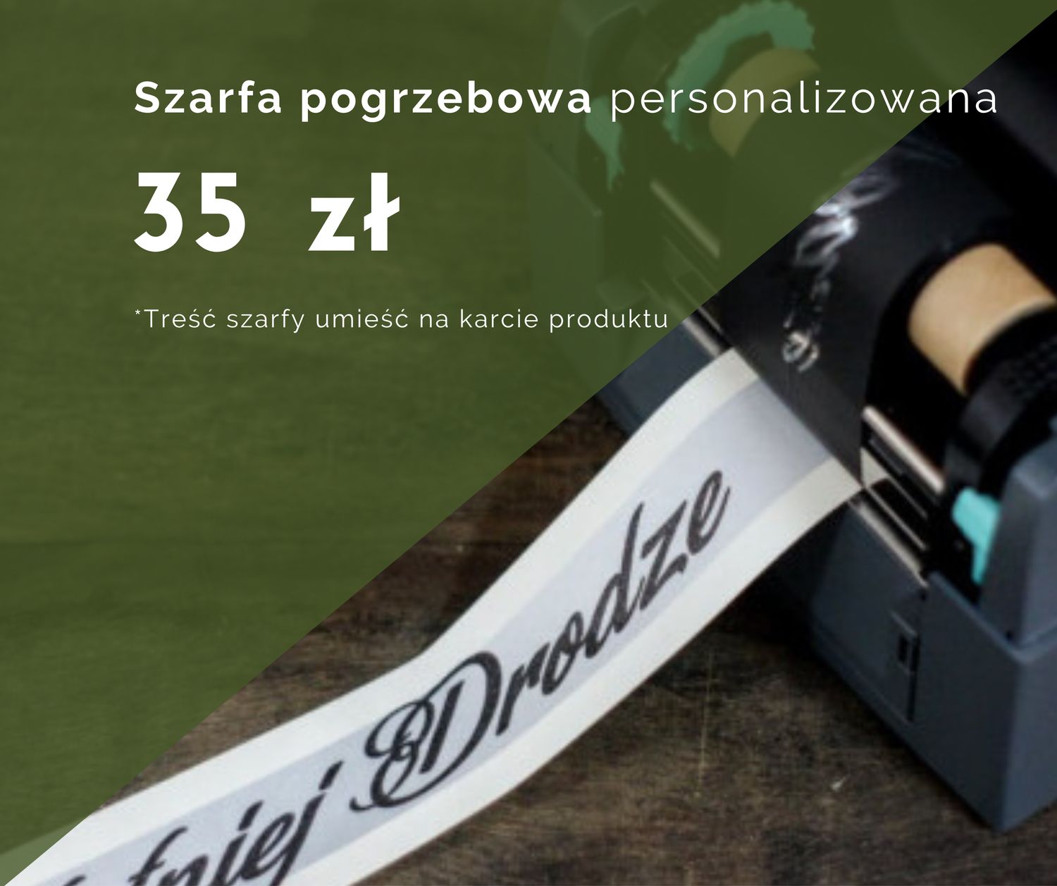 Szarfa pogrzebowa - PERSONALIZOWANA