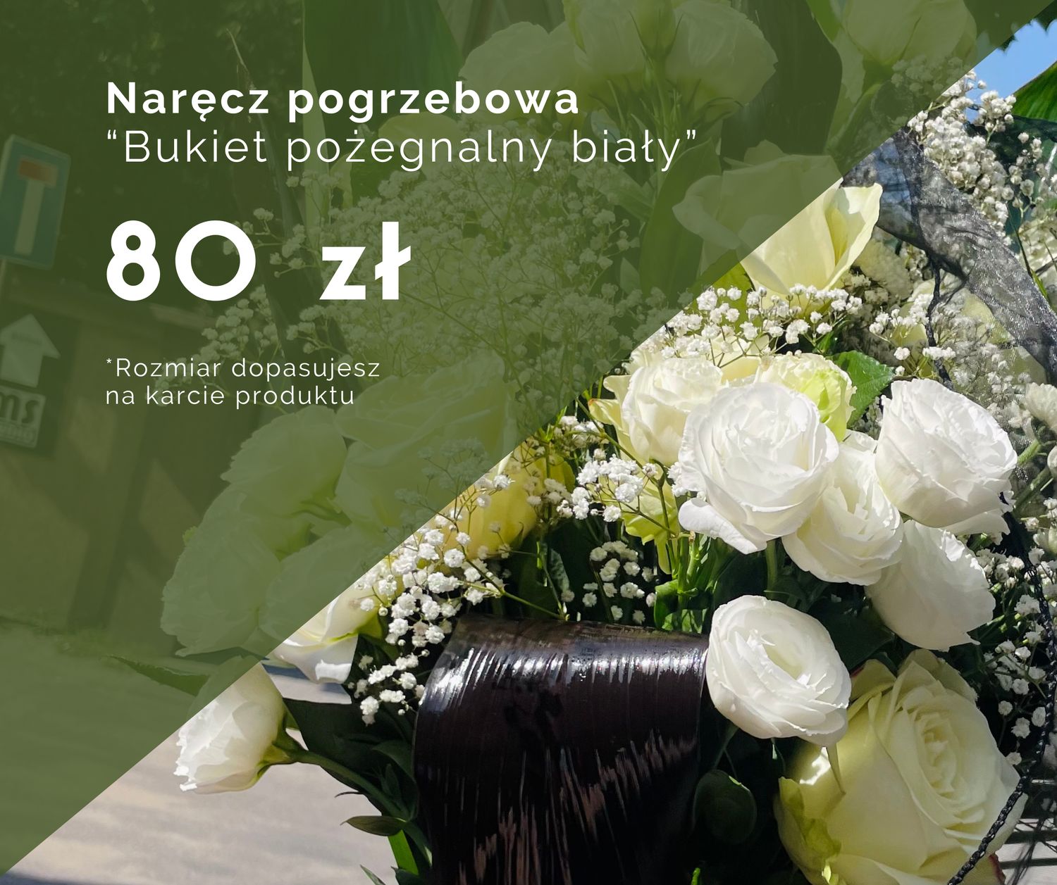 Naręcz pogrzebowa - biała