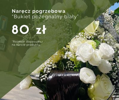 Naręcz pogrzebowa - biała