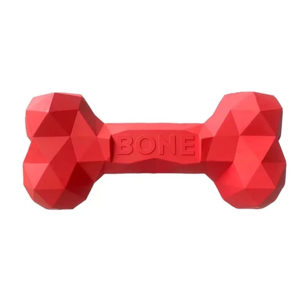 Luxury Bone Pet Dog Chew Toy (Red)