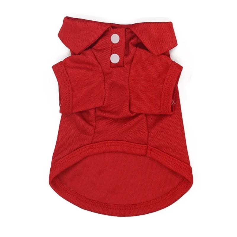 Casual-Chic Golf Styling Pet Shirt-Red