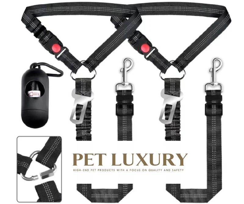PetPro 4 in 1™ harnesses, leashes, collar and Car Restraint ( Black)