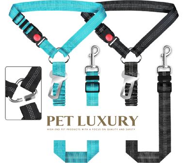 The PetPro 4 in 1™ harnesses, leashes, collar and Car Restraint (Aque Blue)