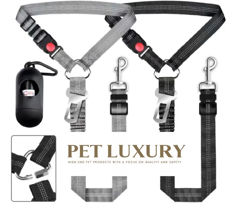 ​The PetPro 4 in 1™ harnesses, leashes, collar and Car Restraint (Gray)