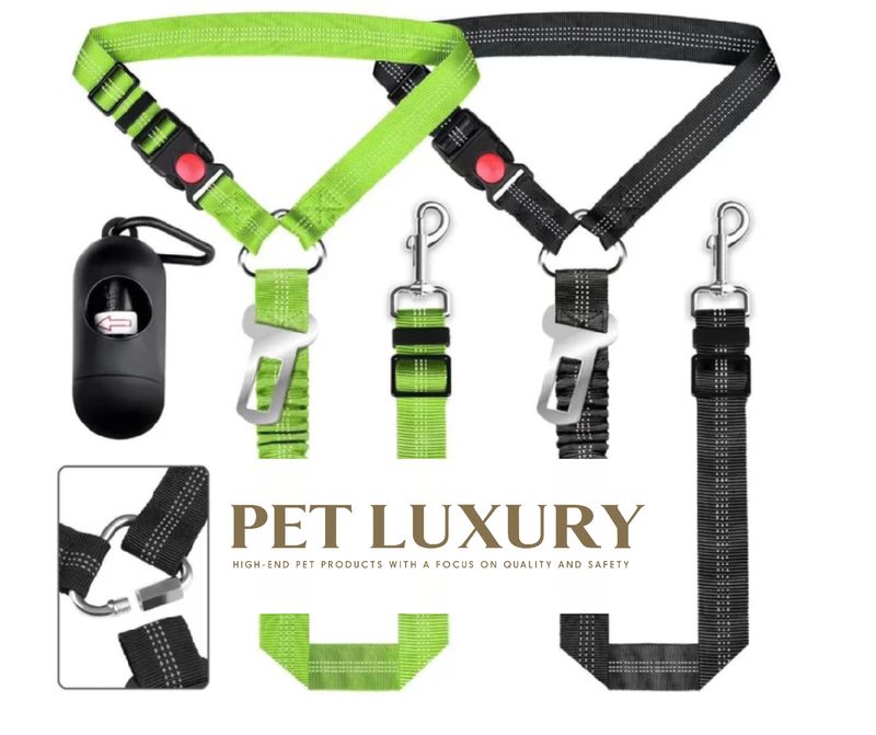 The PetPro 4 in 1™ harnesses, leashes, collar and Car Restraint ( Green)