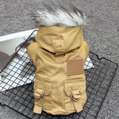 Pet Luxury FuzzyFur Winter Pet Jacket-Beige